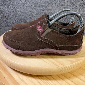 Cushe Thermo Slipper Loafer Womens Size 6 Brown Suede Faux Fur Lined Shoes